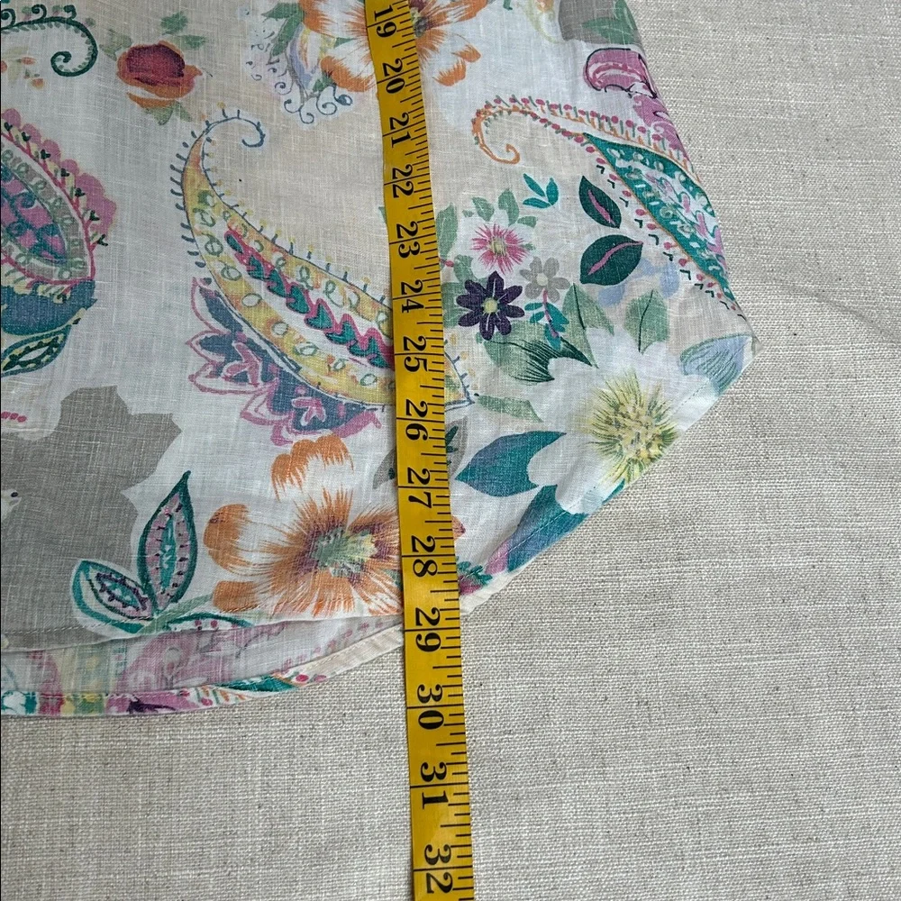 Malvin Tunic Women’s Large I Love Linen Floral Coastal Resortwear Beach Spring - Picture 11 of 12